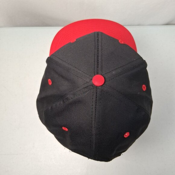 Vintage 1990s Chevrolet Cap Hat Black Red Auto Racing Script Embroidered #1 Team - Picture 15 of 15